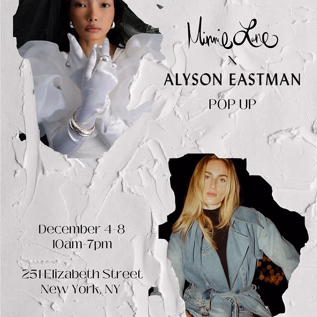 Alyson Eastman & Minnie Lane pop up at 251 Elizabeth Street