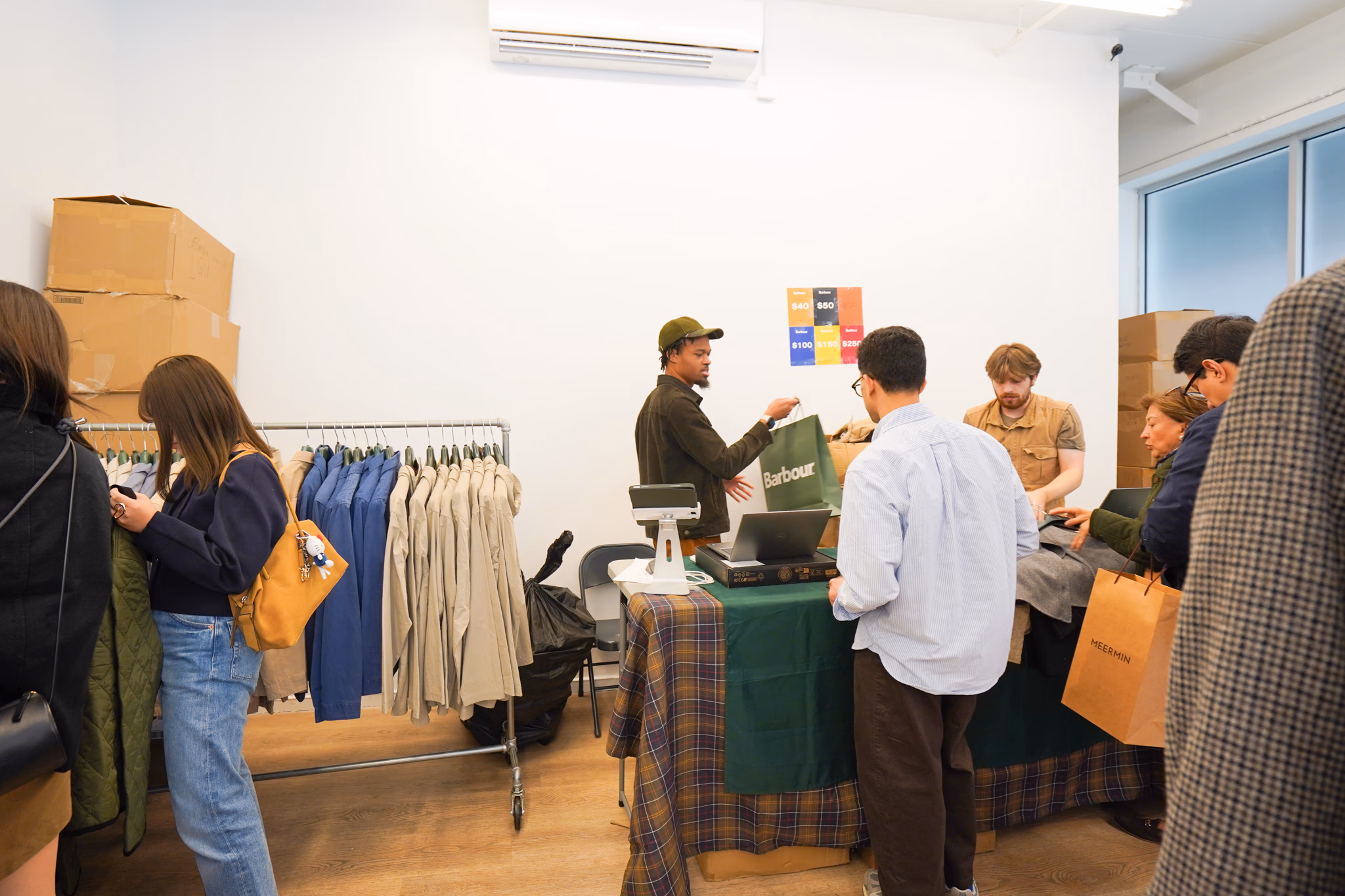 BARBOUR Sample Sale pop up at 21 Spring Street