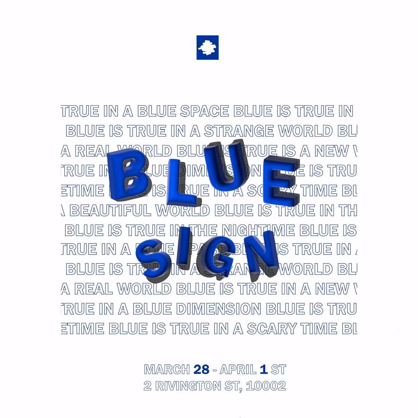 Blue Sign pop up