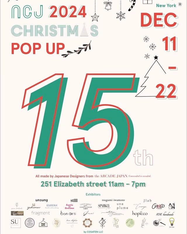 Cosaten LLC pop up at 251 Elizabeth Street