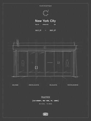Currently Running Apparel: ©PRACTICE Opening Party pop up