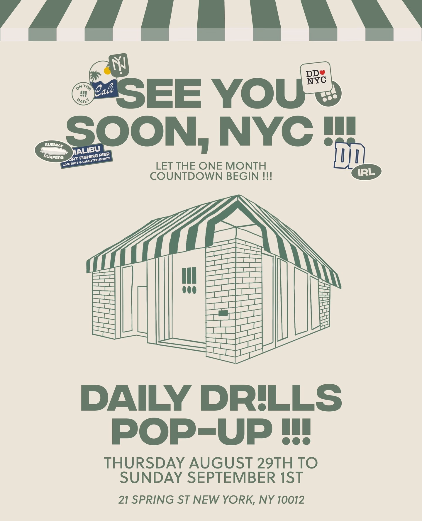Daily Drills pop up