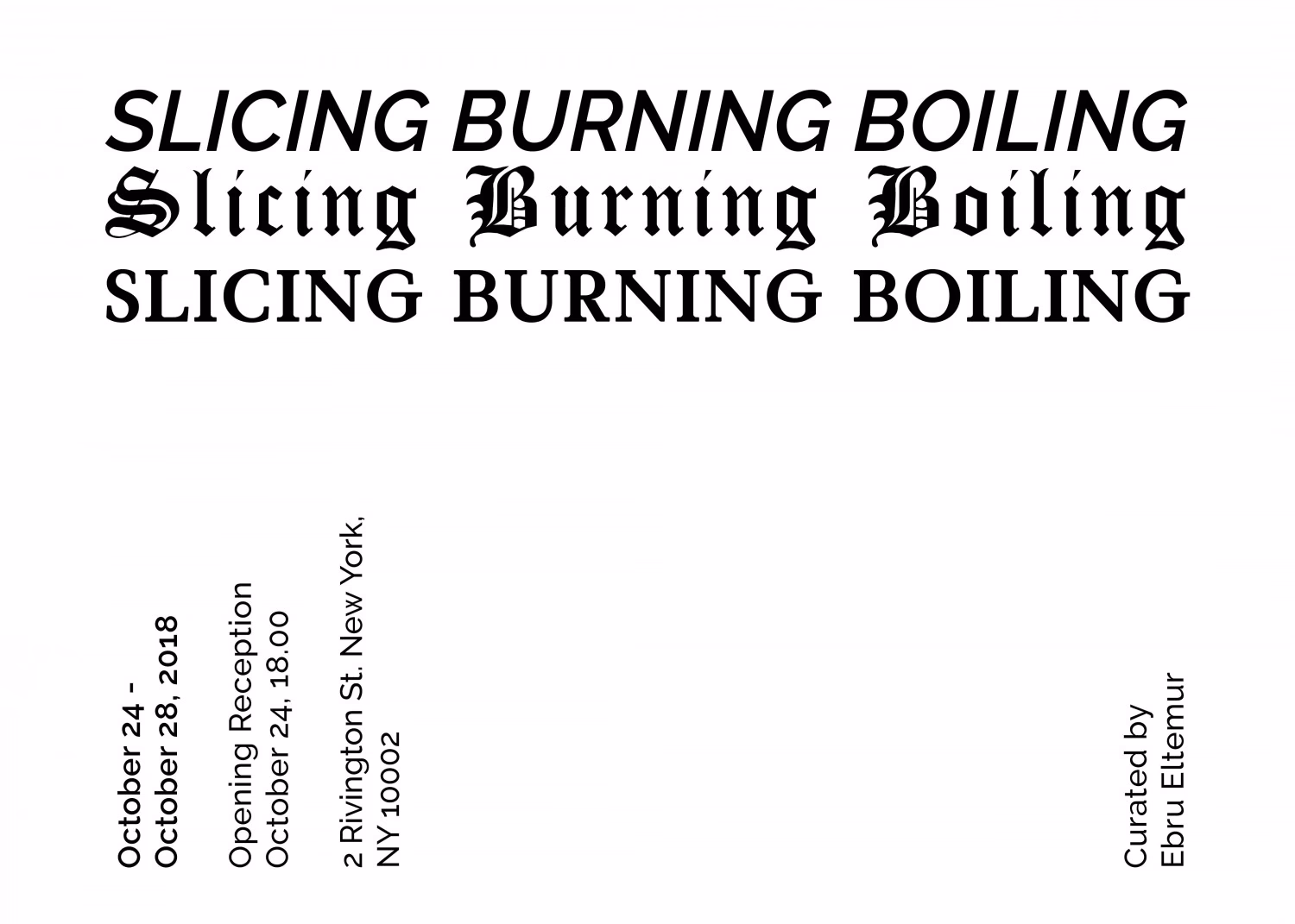 Ebru Eltemur: Slicing Burning Boiling pop up