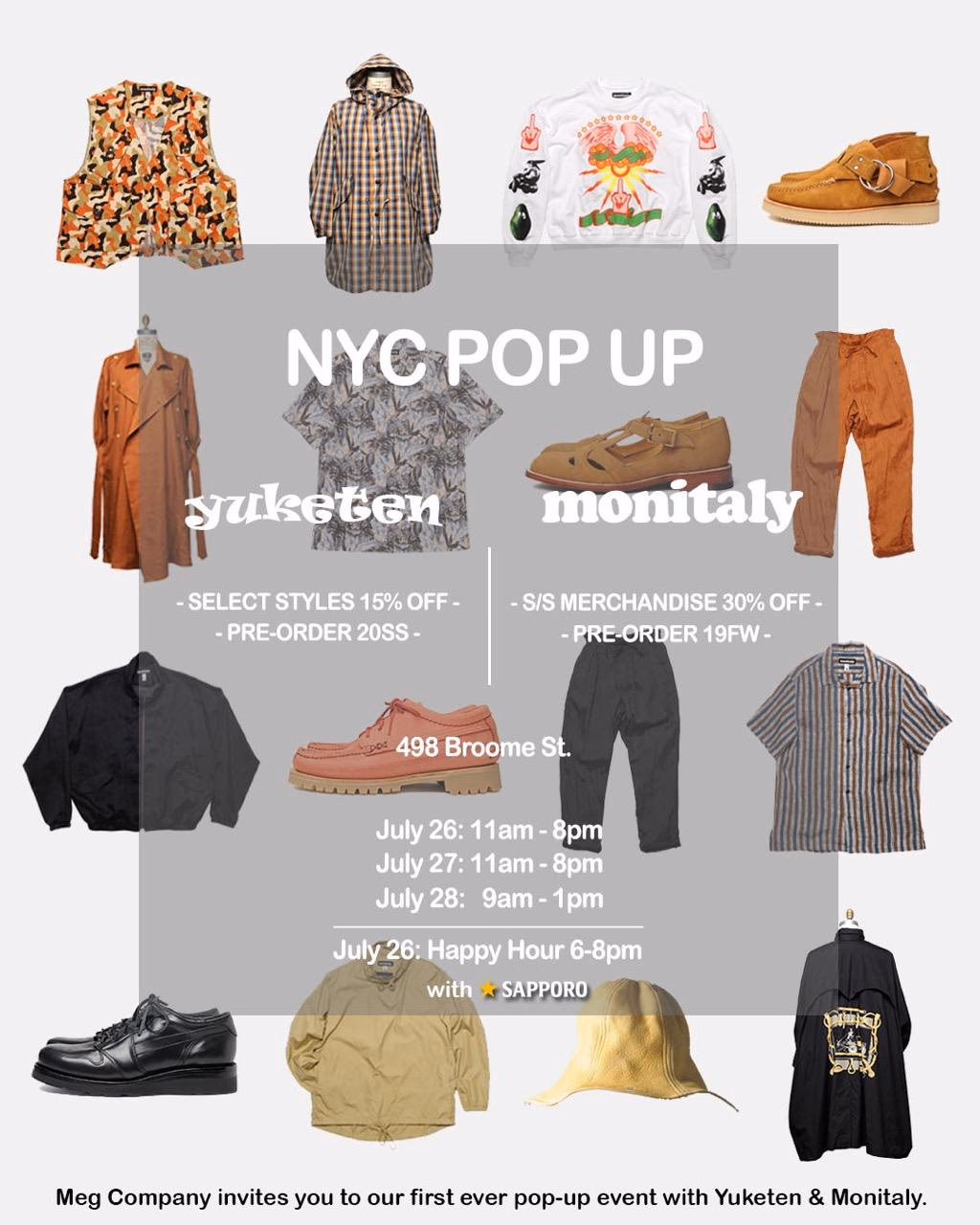 Meg Company: Yuketen & Monitaly pop up