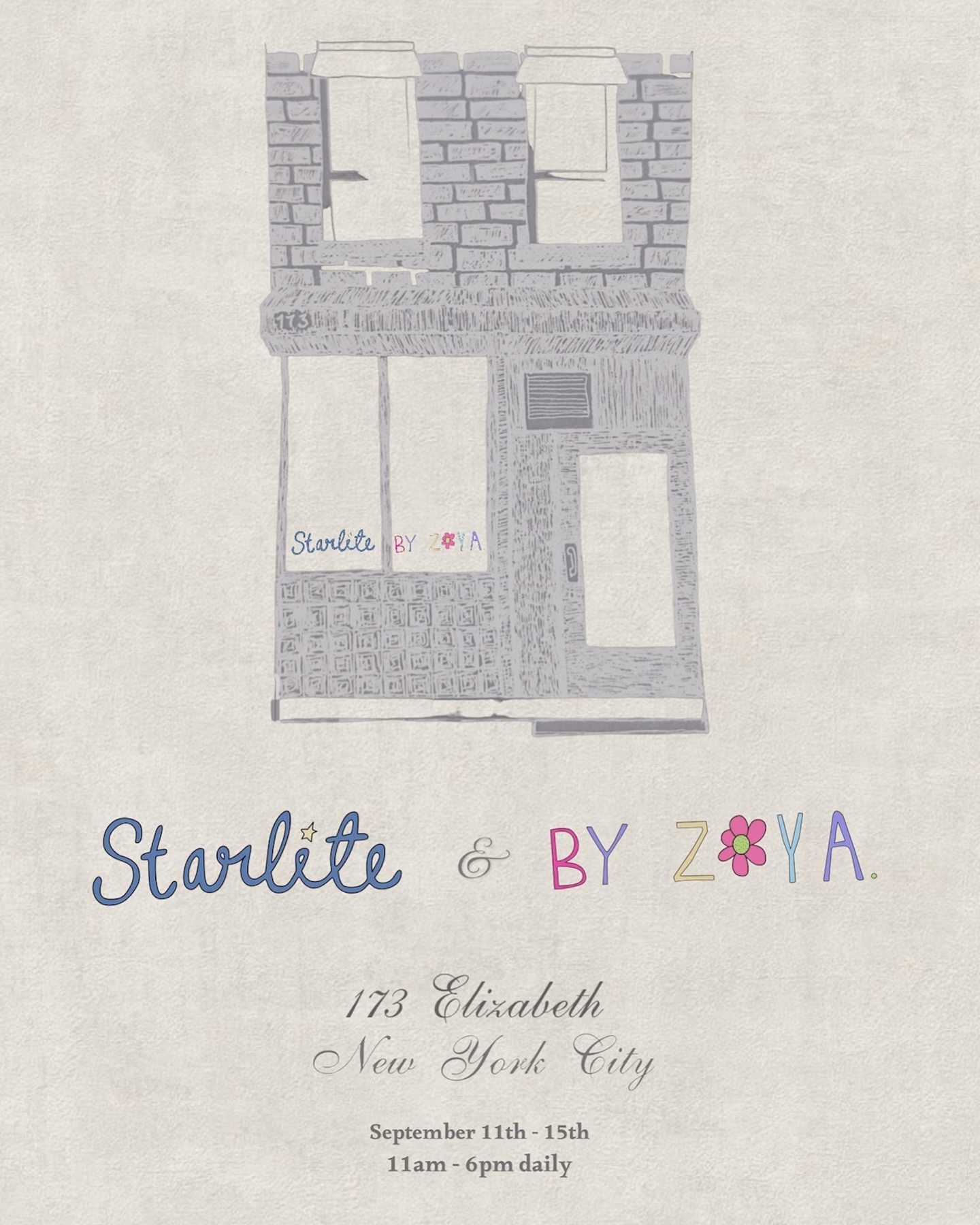 Starlite x Zoya pop up