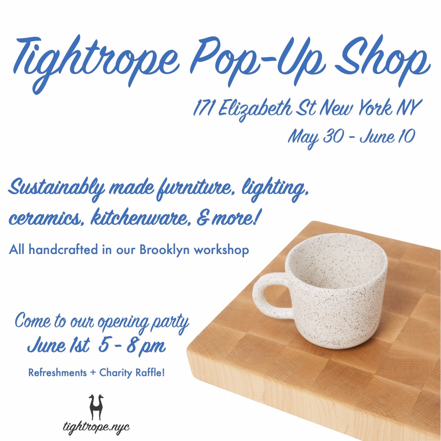 Tightrope pop up